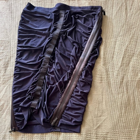 Cache Navy Ruched Pencil Skirt - Picture 3 of 8